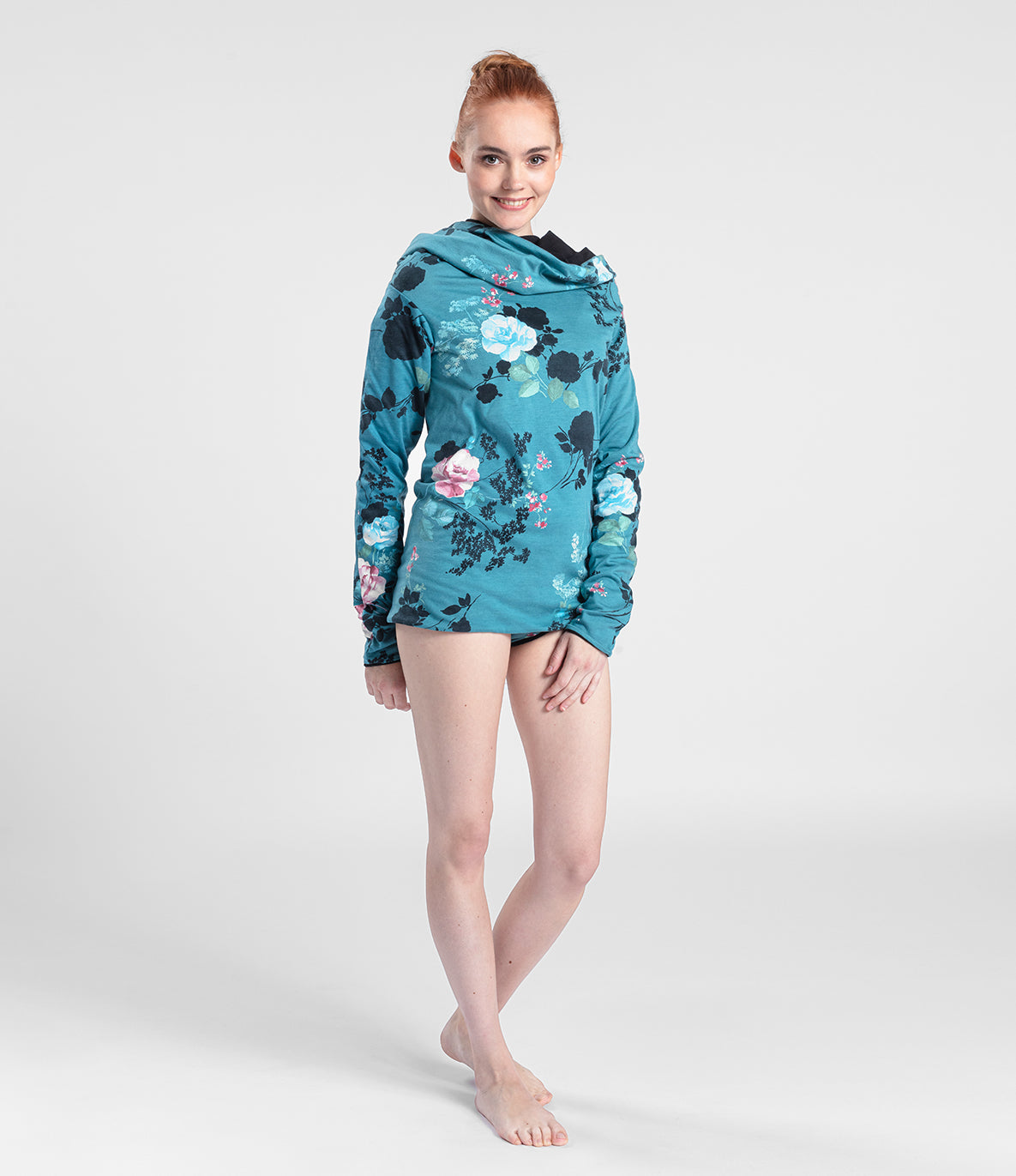 4inONE Blumenkleid & Pullover in Einem!