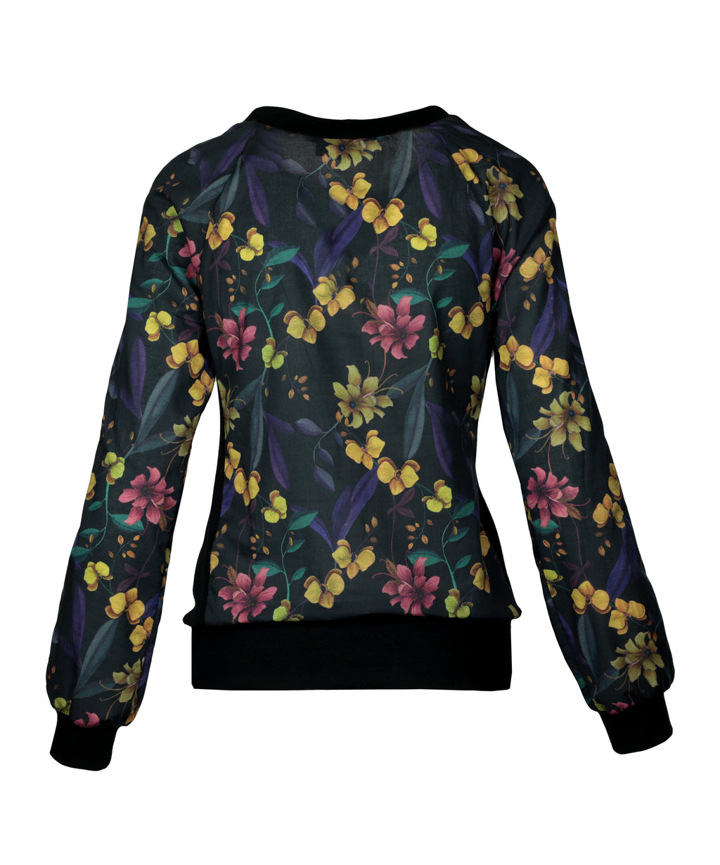 ART Bluse aus Bio Baumwolle - Night Orchidee