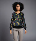 ART Bluse aus Bio Baumwolle - Night Orchidee