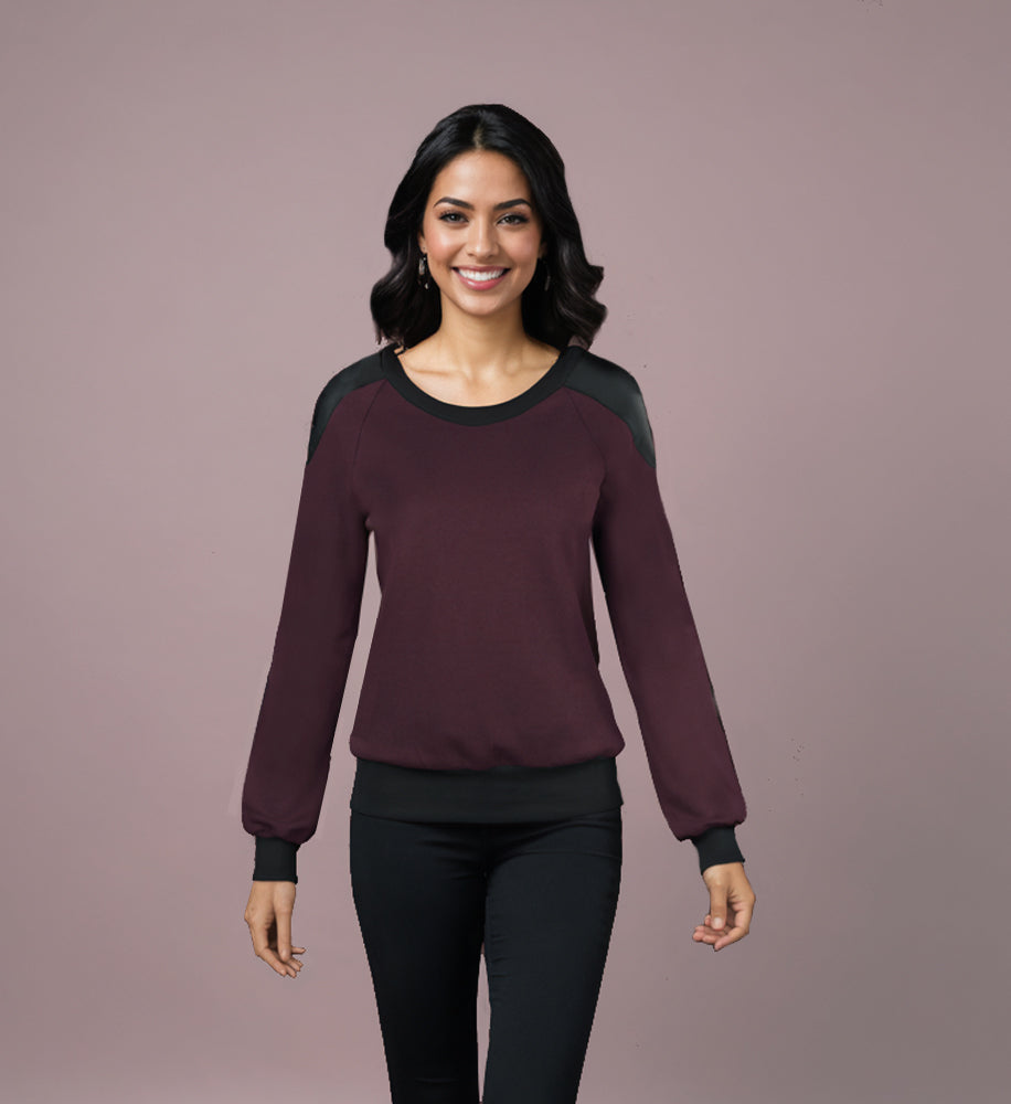 Sweatshirt mit Dekorativem Einsatz