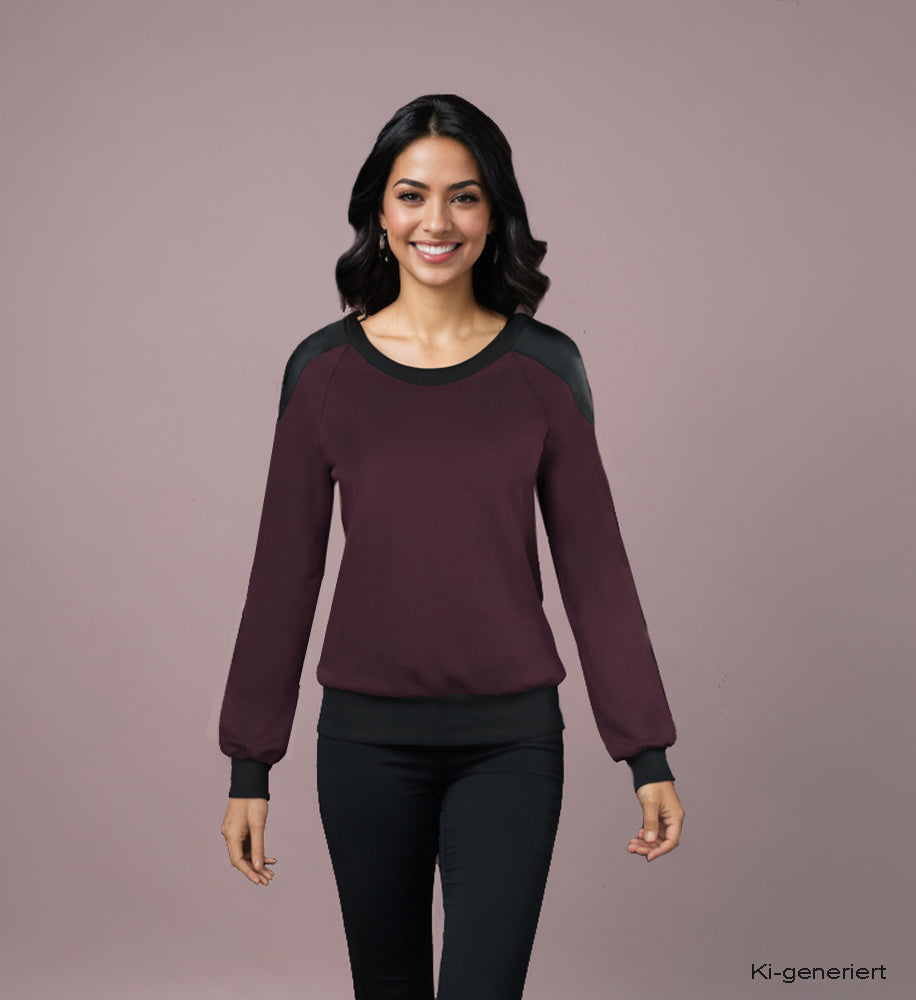 Sweatshirt mit Dekorativem Einsatz