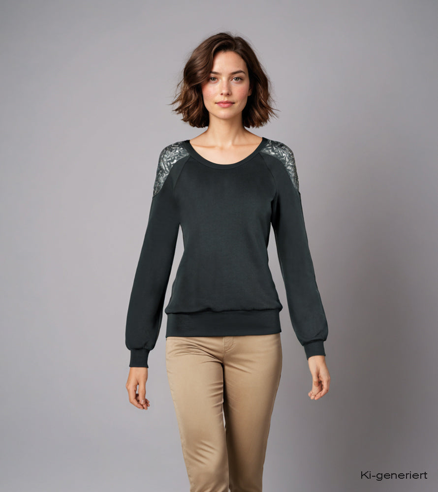 Warm - Sweatshirt mit Spitze