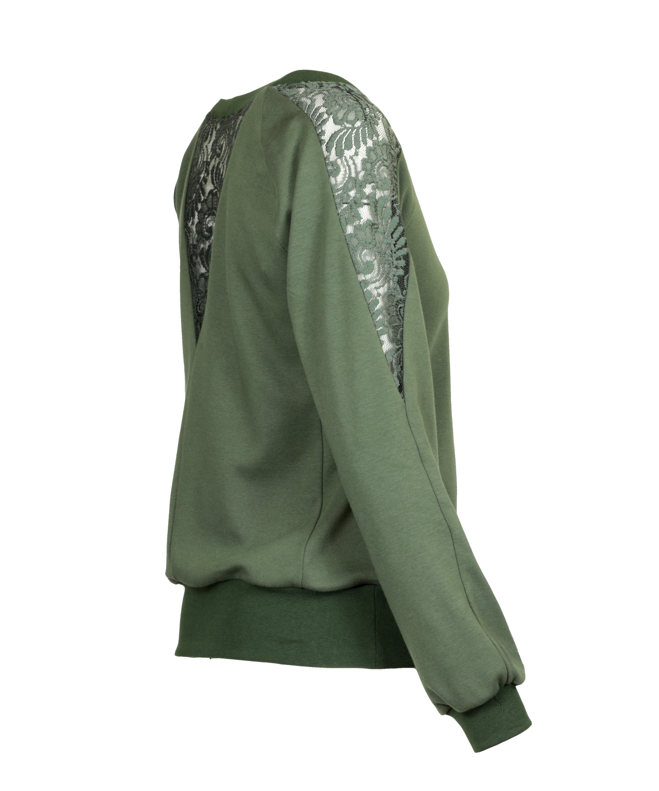 Pullover aus Kapok & Spitze