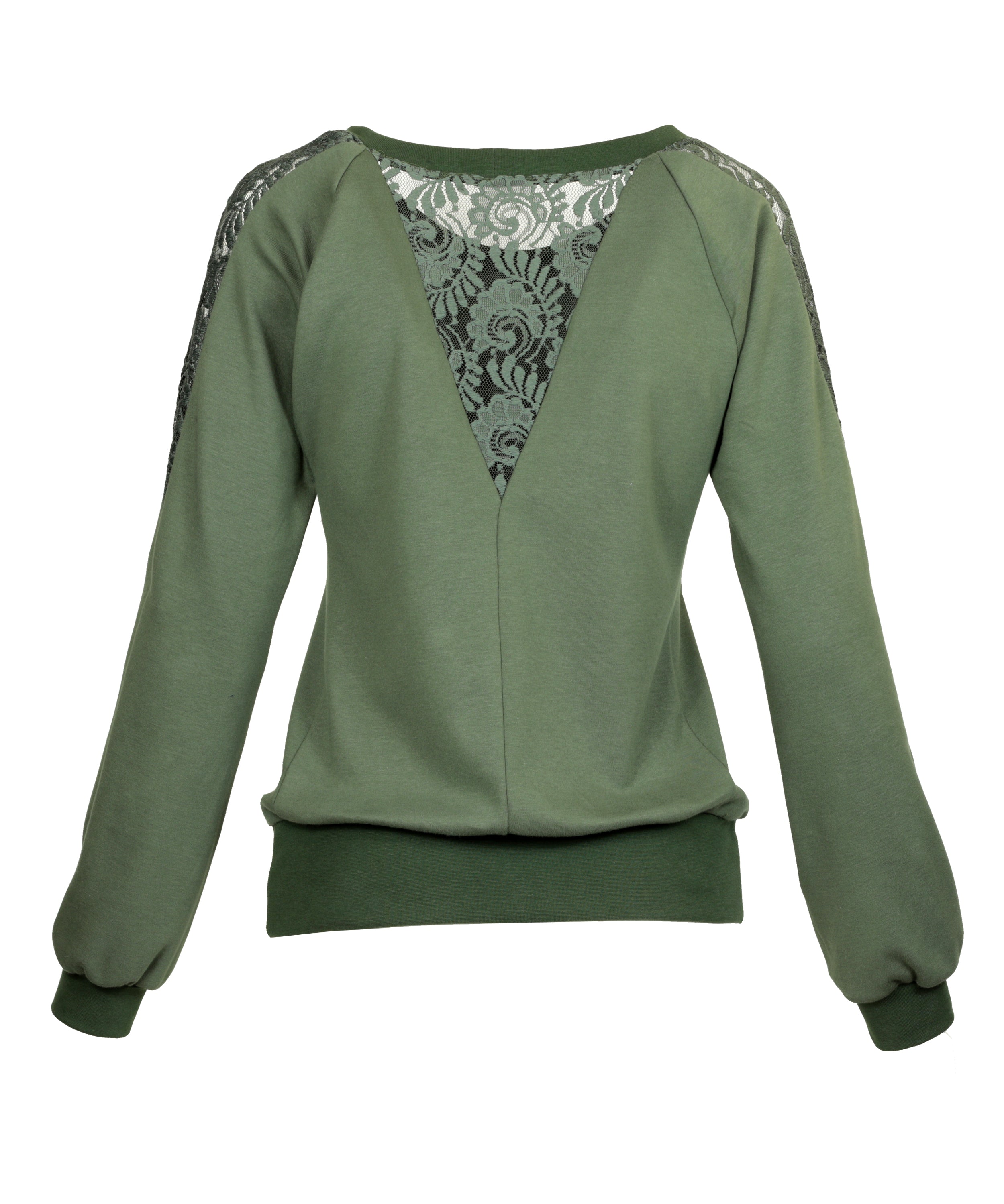 Pullover aus Kapok & Spitze