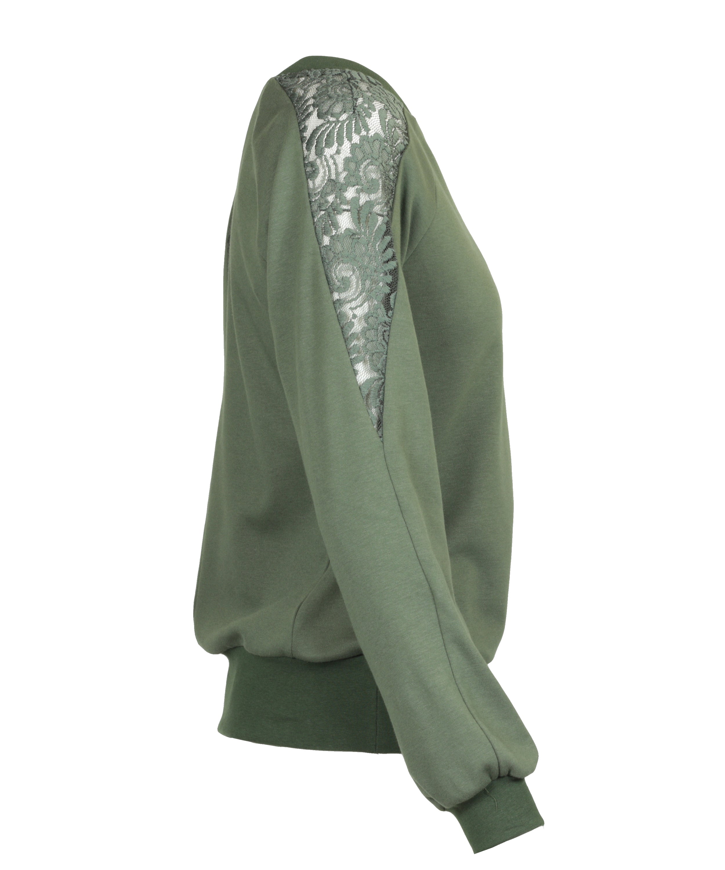 Pullover aus Kapok & Spitze